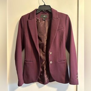 Purple H&M Blazer Size 2